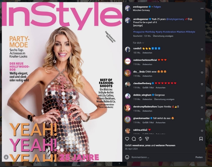 Angeblich es InStyle Jubiläums-Cover